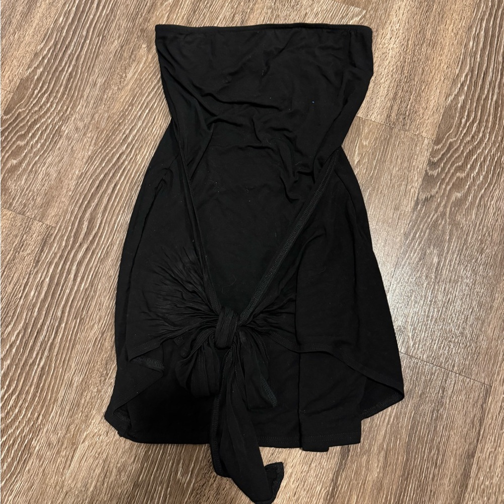 White fox wrap dress